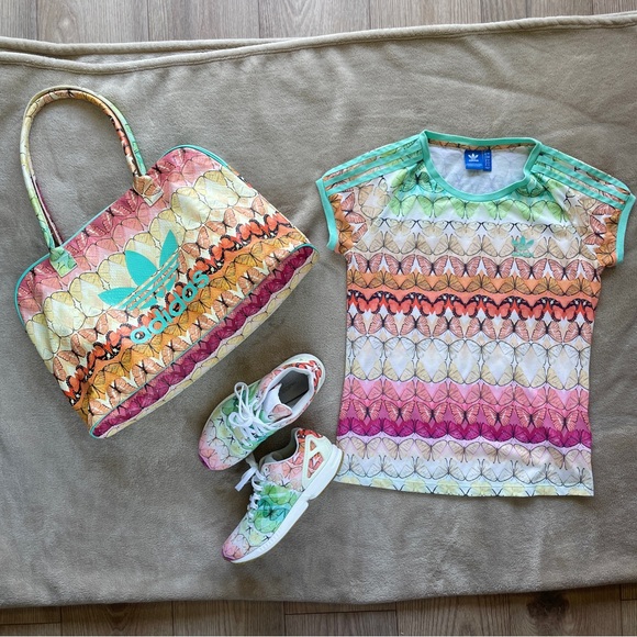 Adidas originals X farm borbofresh butterfly set: t-shirt bag snickers skirt - Picture 2 of 10